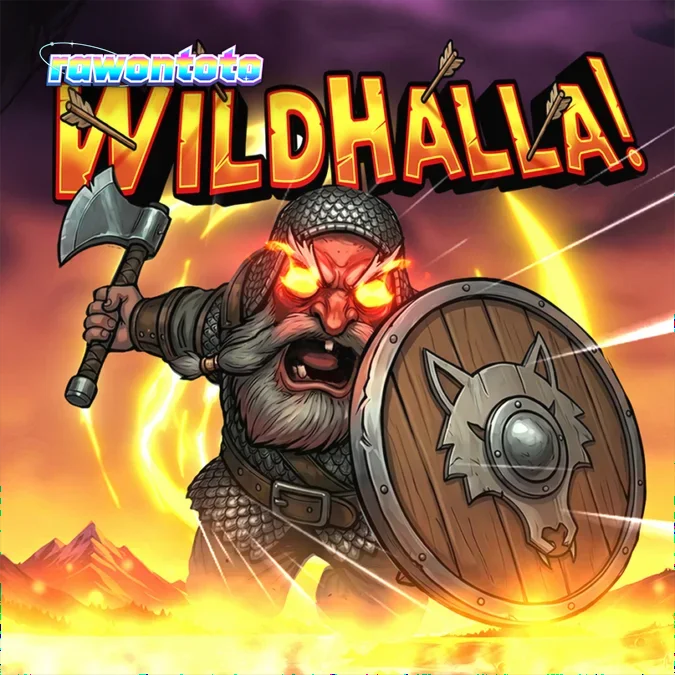 Pemandangan atmosferik slot Wildhalla dengan tema Viking